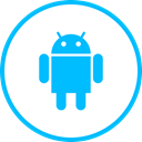 media, Logo, Android, Social DeepSkyBlue icon