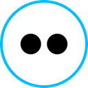 Social, media, Logo, flickr DeepSkyBlue icon