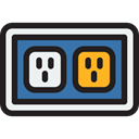 Electric, plugin, electrical, technology, electronics, Connection, Socket Black icon