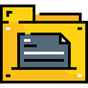 Folder, interface, storage, Files And Folders, file storage, Data Storage, Office Material Gold icon