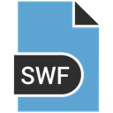 Extension, document, File, swf CornflowerBlue icon