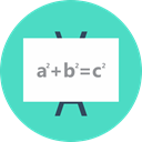 pythagorean theorem, white board tutor, White Board, A^2+b^2=c^2, math tutor MediumTurquoise icon
