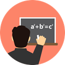 math tutor, tutor, tutor explaining, tutor explains math problem Salmon icon