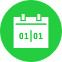 day, january, new year, Calendar, date, event, Month LimeGreen icon