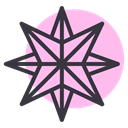 northern, shine, Twinkle, star, Bright, new year, pole Pink icon