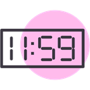 Clock, time, new year, Countdown, twelve Pink icon