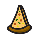 Pizza, food, snack Black icon