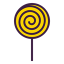Lollipop, treat, confectionery, Candy, sugar, lollypop, sweet Black icon