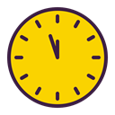 twelve, Clock, new, time, year, Countdown Gold icon