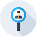 search, magnifying glass, Business, hiring, Loupe, Human resources, Seo And Web Lavender icon
