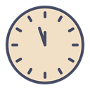 new year, Countdown, twelve, Clock, time Bisque icon