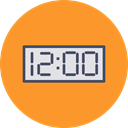 Clock, new, time, year, new year, Countdown, twelve Goldenrod icon