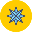 star, northern, shine, Twinkle, Bright, new year, pole Gold icon