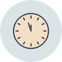 Clock, new, time, year, Countdown, twelve Gainsboro icon