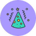 Celebrate, cone, new year, merry, birthday, party, Cap LightSteelBlue icon