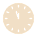 Clock, new, twelve, time, year, Countdown Bisque icon