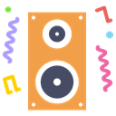 party, Loud, noise, Fun, Deejay, music, speaker SandyBrown icon