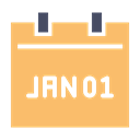 day, january, new year, date, event, Month, Calendar SandyBrown icon