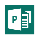 windows, microsoft, office, Ms, publisher, Services, suite Teal icon