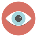human eye, view, search, Eye IndianRed icon