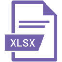 Extension, xlsx, document, File SlateBlue icon