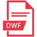 File, Extension, name, dwf Crimson icon