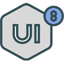 network, Logo, Social, Brand, ui8 Gainsboro icon