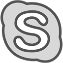 network, Logo, Skype, Social, Brand Gainsboro icon