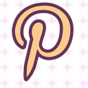 pinterest, network, Logo, Social, Brand LavenderBlush icon