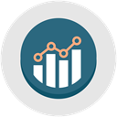 Development, graph, performance, growth, optimization, productivity Gainsboro icon