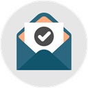 Email, read, Check, Business, notification Gainsboro icon