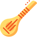 Asia, Sitar, musical instrument, String Instrument, Music And Multimedia, India, music Black icon
