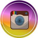 media, Contact, web, Social, Instagram Goldenrod icon