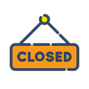 sign, online, Closed, shopping, Shop Black icon