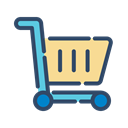 online, shopping, trolley, Shop Black icon