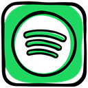 music, playlist, Spotify, Band, songs, Social, radio, media MediumSeaGreen icon