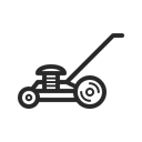 tools, tool, garden, grass, gardening, Lawn, Mower Black icon
