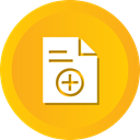 notic, document, File, Add, plus, contract, Agreement Orange icon