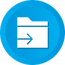 Folder, document, File, send, Arrow, Data DeepSkyBlue icon