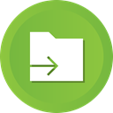 Folder, document, File, send, Arrow, Data YellowGreen icon
