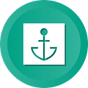 nautical, tattoo, slor, Boat, ship, marine, Anchor LightSeaGreen icon