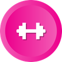 Bodybuilding, fitness, gym, dumbbell, health, weight, sports DeepPink icon