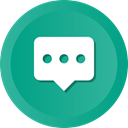 Message, Chat, inbox, Bubble, Communication, Conversation, chatting LightSeaGreen icon