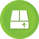 Delivery, crate, save, Box, upload, package YellowGreen icon