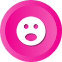 Face, happy, smiley, smile, Big, Emoji DeepPink icon