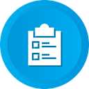 Verification, report, Tasks, checking, Business, Clipboard, list DeepSkyBlue icon