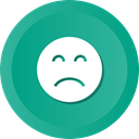 sad, Frown, upset, Depression LightSeaGreen icon