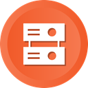 Server, Hosting, Database, save, Data, storage Tomato icon