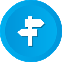 sign, navigation, location, Direction, Crossroads DeepSkyBlue icon