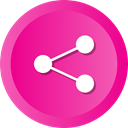 media, network, Connection, share, Social DeepPink icon